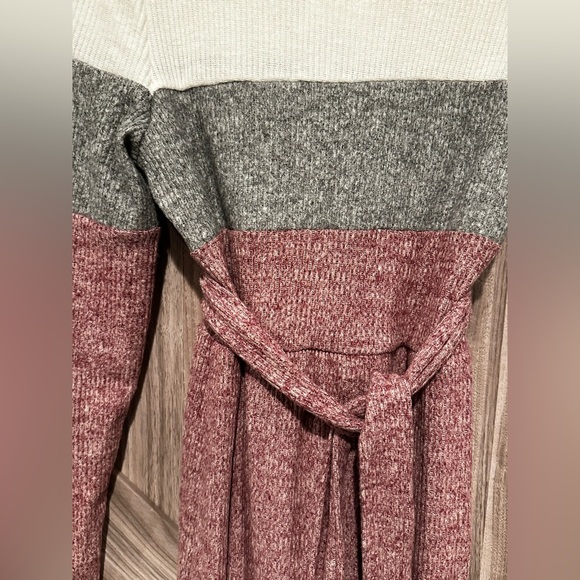 NWT Long Sleeve Colorblock Ribbed Knit Dress - Picture 4 of 7